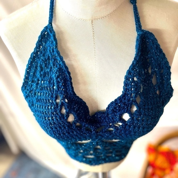 SPARKLING DARK BLUE BIKINI - Picture 8 of 13